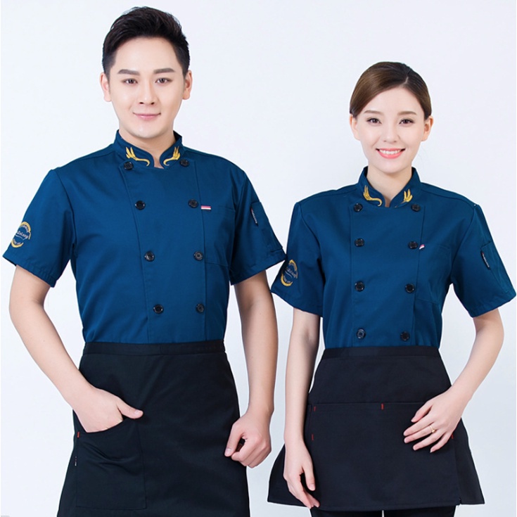 Áo Đồng Phục Đầu Bếp Thời Trang Mùa Hè Cho Nam