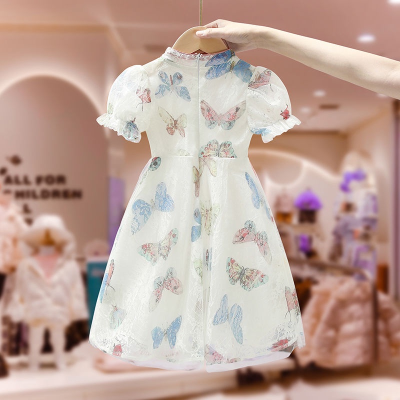 Đầm Sườn Xám Phong Cách Trung Hoa Thời Trang Mùa Hè 2023 Dành Cho Bé Gái