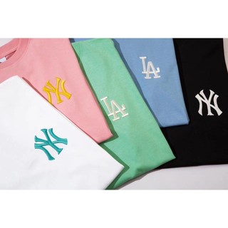 ❤❤❤ Áo Thun Ngắn Tay Thêu Họa Tiết MLB Thời Trang Cho Nam Nữ