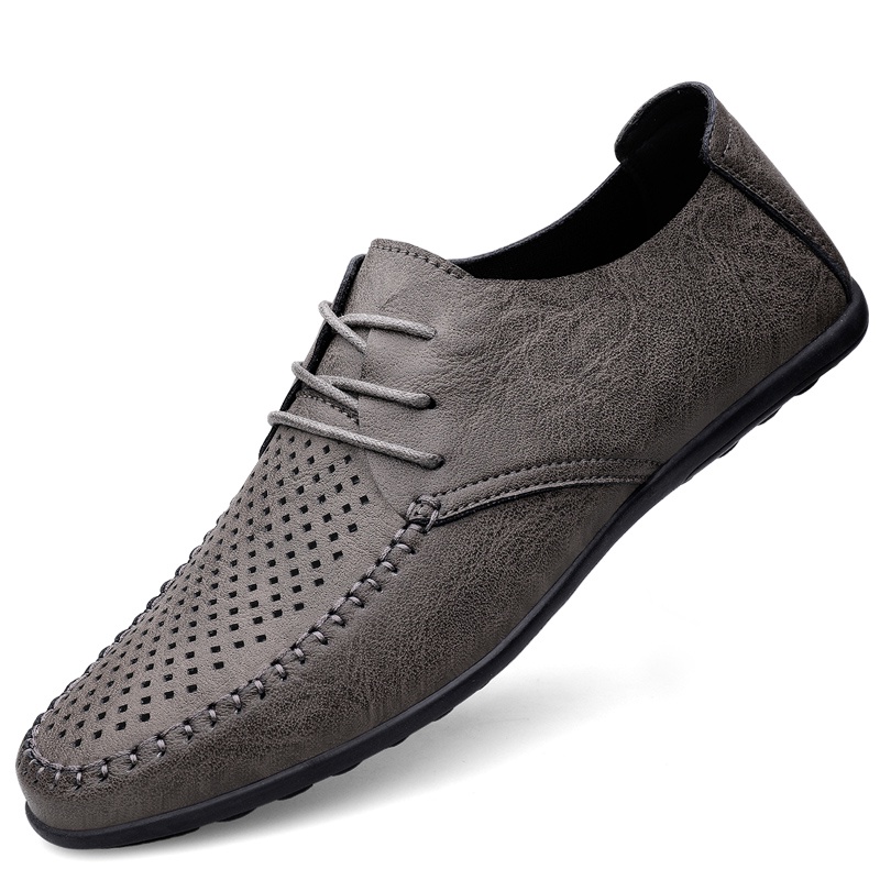 Giày Lười Da Thoáng Khí Trọng Lượng Nhẹ Dành Cho Nam Size 38-47