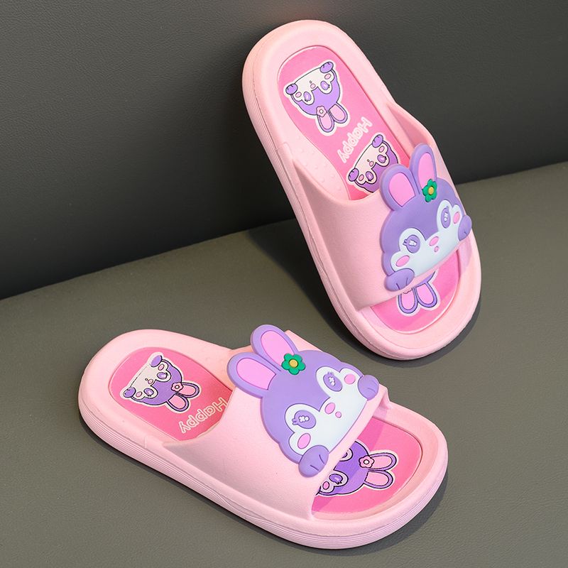 Dép Đi Trong Nhà Mềm Mại Họa Tiết Chú Thỏ Nhỏ Đáng Yêu Thời Trang 2023 Cho Bé Gái