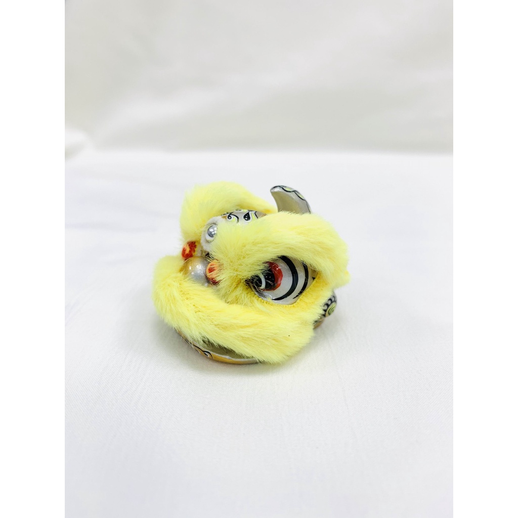 毛毛-将军黄 Móc Khóa Resin Hình Sư Tử Nhảy Múa Thời Trang