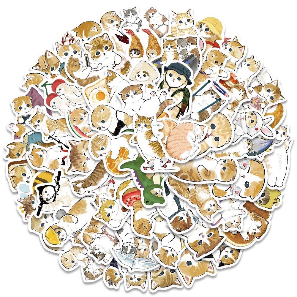 Bộ 64 Miếng Dán Hoạt Hình Pokemon Chống Thấm Nước Trang Trí Nón Bảo Hiểm