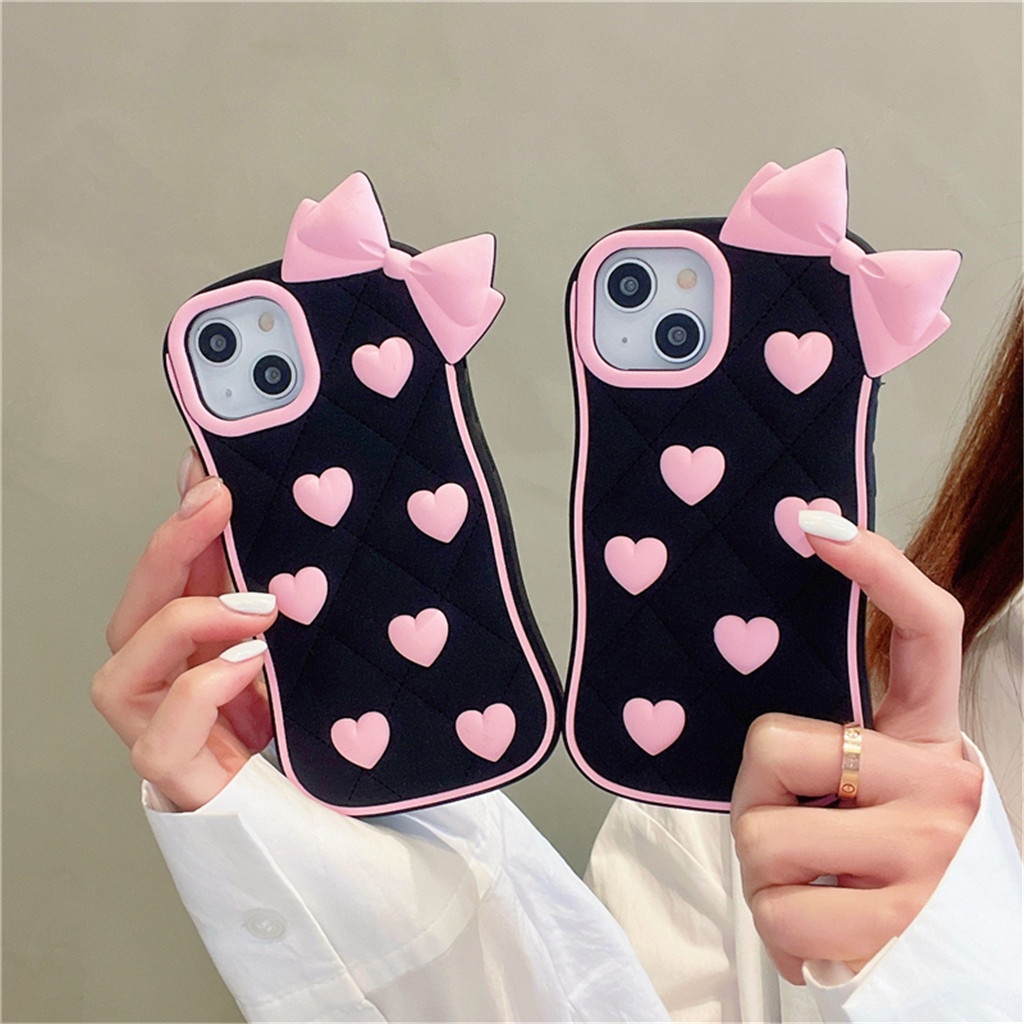Ốp Điện Thoại Silicon Mềm Ba Chiều Cho iphone 15 pro max 14 pro max 14 pro 13 pro max 12 pro max