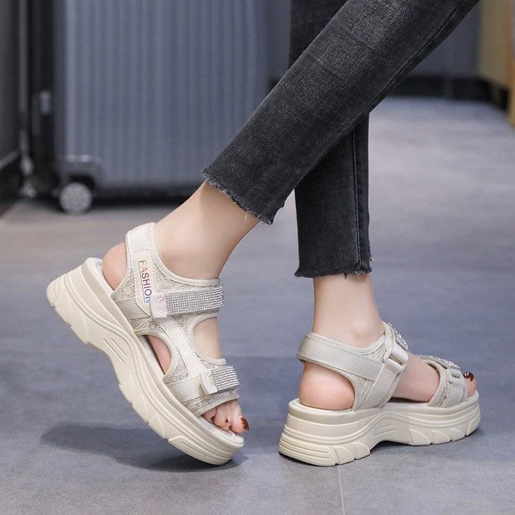 Xăng đan Thể Thao Đế Dày 6cm Thời Trang Mùa Hè Cho Nữ