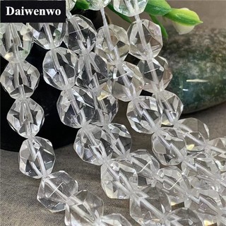 5a đá tự nhiên pha lê trong suốt mặt 6 / 8 / 10 mm rời cắt hạt thạch anh trắng