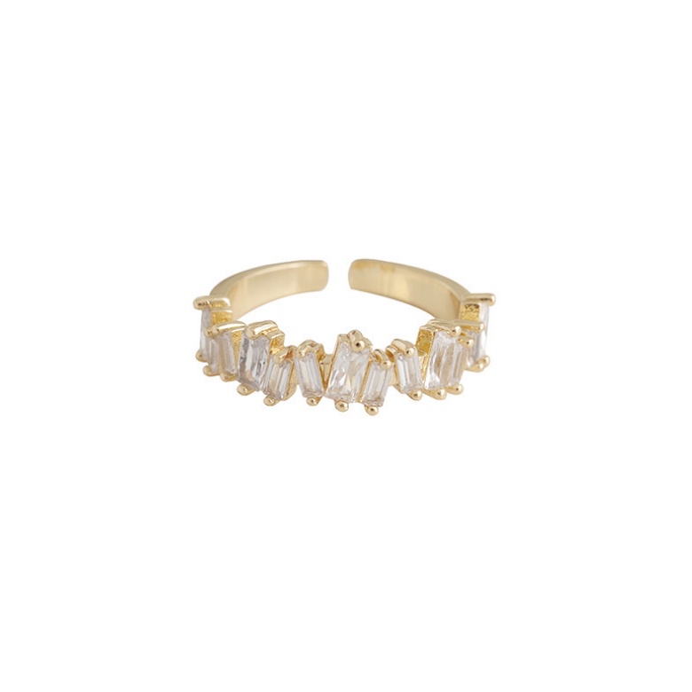 Nhẫn Đính Đá Zircon Lấp Lánh Sang Trọng Hợp Thời Trang