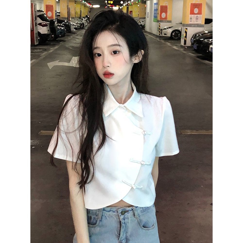 Áo Sườn Xám Tay Ngắn Phong Cách Trung Hoa Thời Trang Mùa Hè 2023 Mới