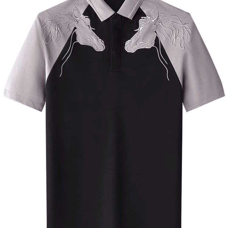 Áo Thun Polo Ngắn Tay Phối Màu Tương Phản Thời Trang Cho Nam