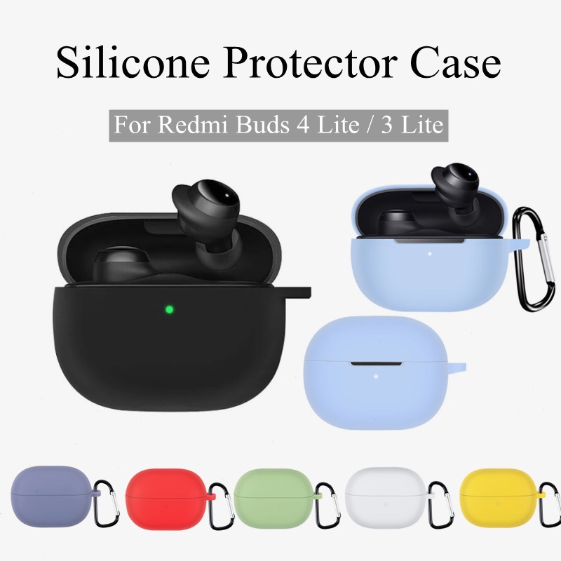 Vỏ Bảo Vệ Hộp Sạc Tai Nghe Xiaomi Redmi Buds 4 3 Lite Không Dây Chất Liệu Silicon Mềm Siêu Mỏng Chống Sốc