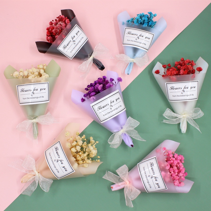 BÓ HOA MINI 12CM TRANG TRÍ QUÀ TẶNG CỰC LUNG LINH XINH XẮN