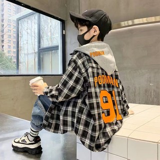 Áo Sơ Mi Caro Có Nón Thời Trang Cho Bé Trai 100%