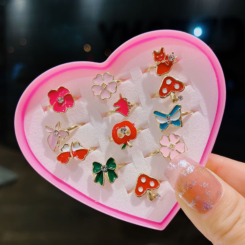 Đồ Chơi Trẻ Em Nhẫn Trẻ Em Bé Gái Hoạt Hình Nhẫn Kim Cương Mô Phỏng Mới Aisha Nhẫn Công Chúa Nhẫn Cho Bé