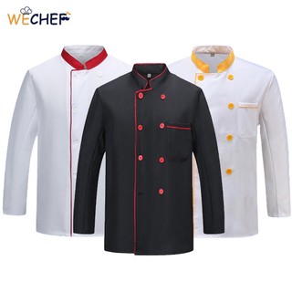 Đầu Bếp Quần Áo Mùa Hè Tay Ngắn Nam Nữ Khách Sạn Quần Áo Làm Việc Thu Đông Dài Tay Trắng Quần Áo Nhà Bếp Đồng Phục