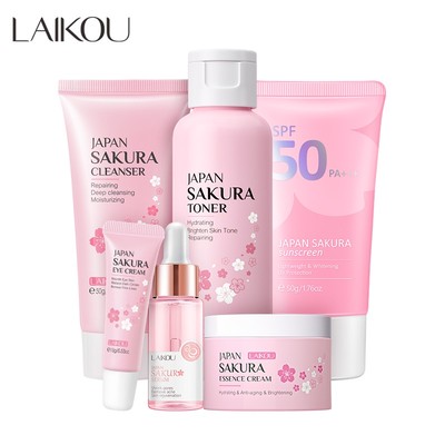 Bộ 6 sản phẩm chăm sóc da LAIKOU giúp làm trắng và làm sáng tông màu da