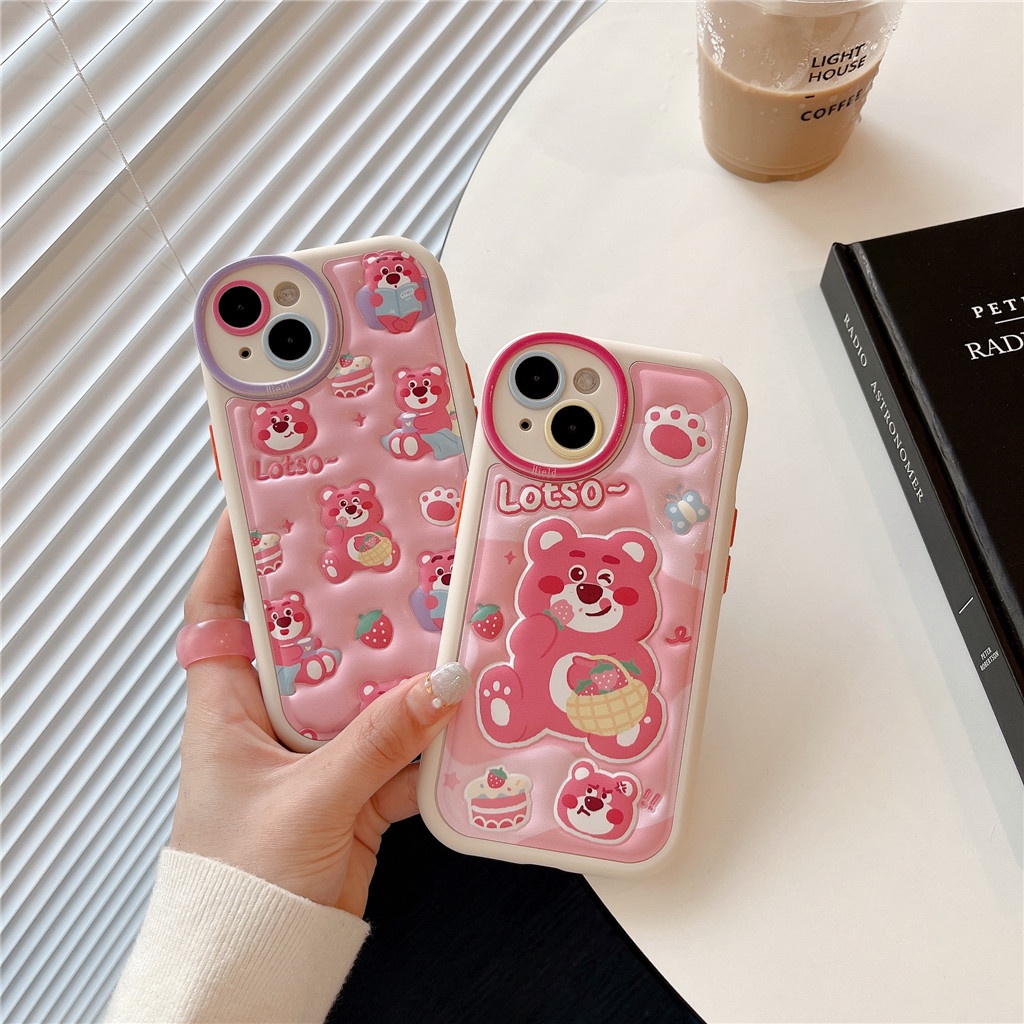 Ốp Điện Thoại Da Viền TPU Dẻo In Họa Tiết Hoạt Hình Dễ Thương Cho iphone 14 Pro Max 13 Pro Max 12 Pro Max