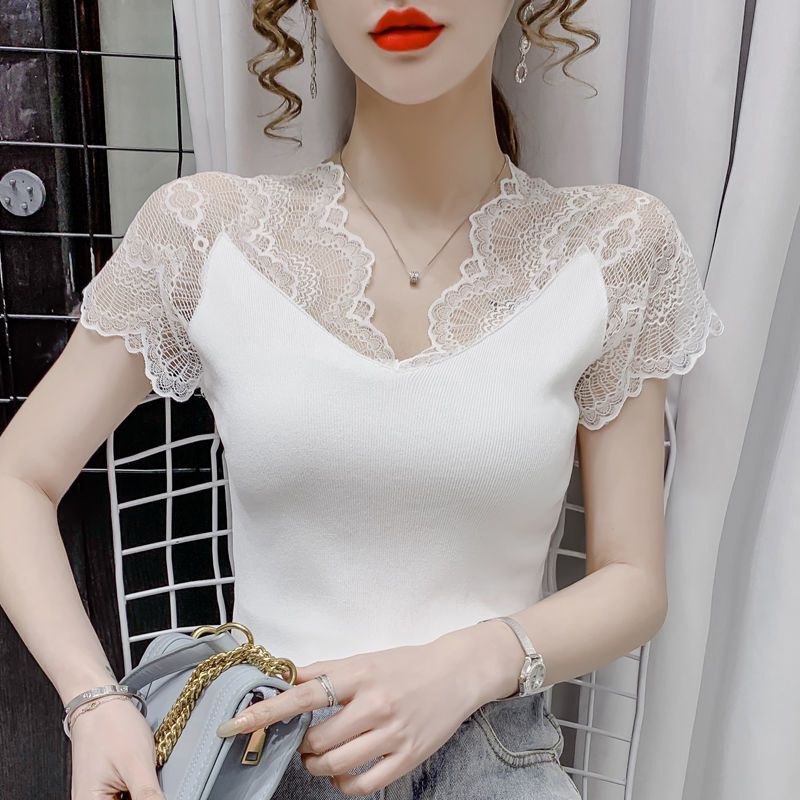 Áo Ren Sát Nách Cổ Chữ v Thời Trang Mùa Hè Quyến Rũ Cho Nữ