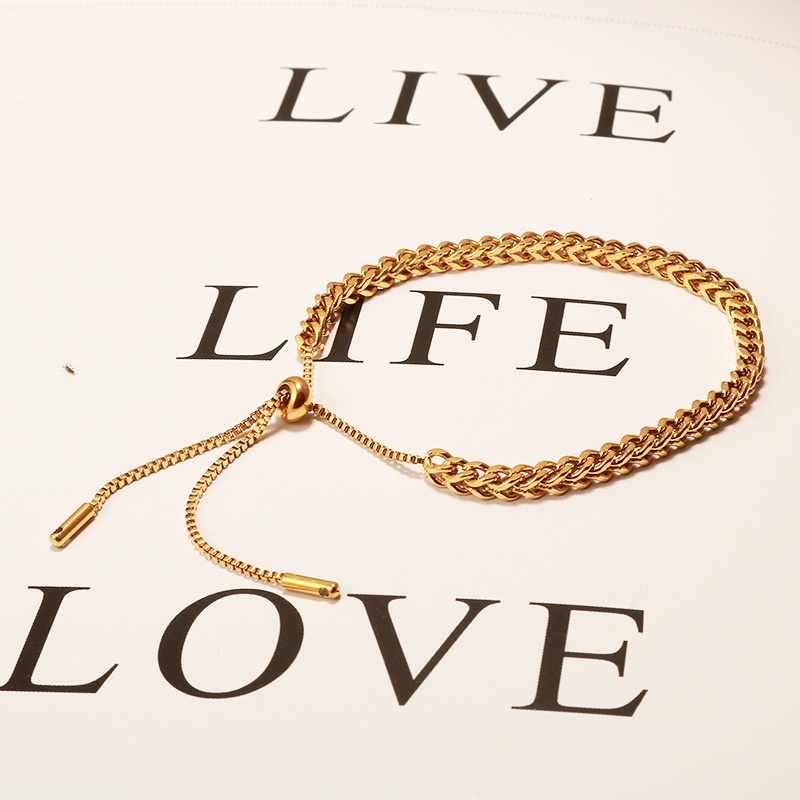 Vòng Tay Bện Dây Bằng Thép Titan Cao Cấp Thiết Kế Tua Rua Phong Cách mori Cao Cấp Màu Sắc Bằng Thép Không Gỉ