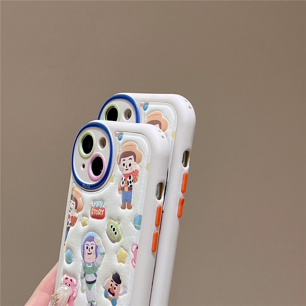 Ốp Điện Thoại Da Viền TPU Dẻo In Họa Tiết Hoạt Hình Dễ Thương Cho iphone 14 Pro Max 13 Pro Max 12 Pro Max