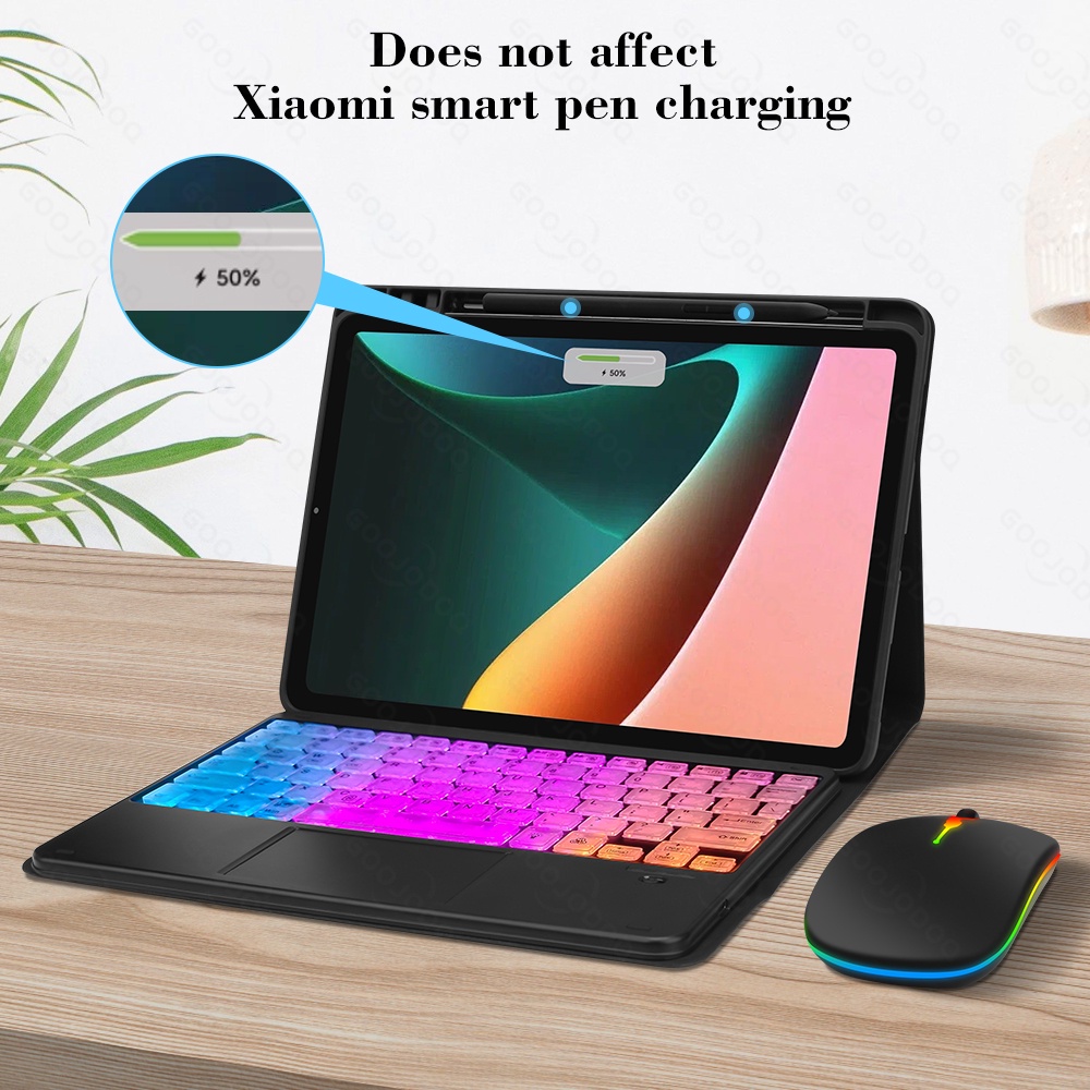 Bao Da Máy Tính Bảng Tích Hợp Bàn Phím Bluetooth GOOJODOQ Dành Cho Xiaomi Pad 5 Xiaomi Mi Pad 5 Pro