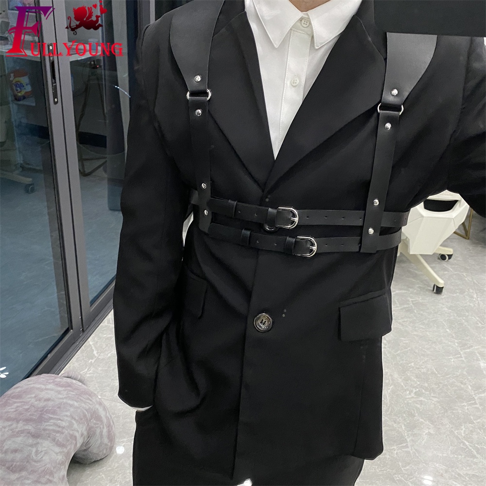 Đai Nịt Ngực Bằng Da Có Thể Điều Chỉnh Cho Nam