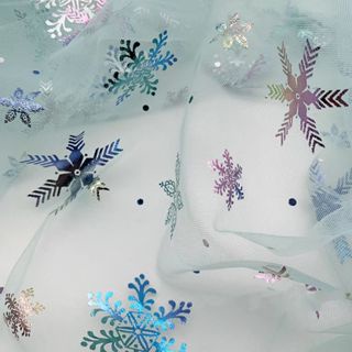 Vải Lưới Họa Tiết Bông Tuyết Làm Trang Sức 1 yard