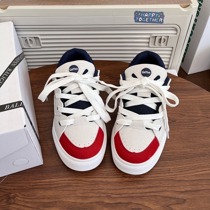 Giày Thể Thao Kasut Sukan Wanita Cổ Thấp Thoải Mái Phong Cách Retro Thời Trang Cho Nữ