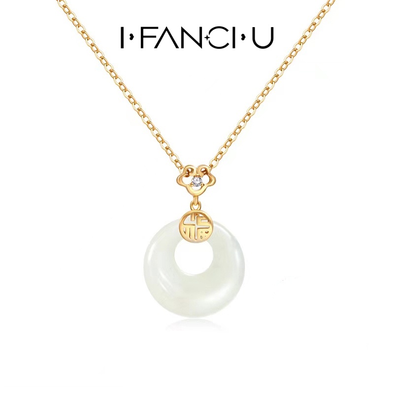 【I FANCI U】Phụ Kiện Thời Trang Vòng Cổ Bạc Nữ Đơn Giản Bạc 925 Quà Tặng Sinh Nhật Ban Đầu Cho Phụ Nữ