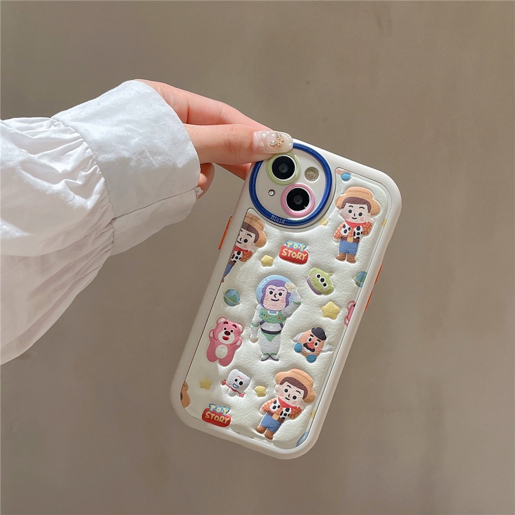 Ốp Điện Thoại Da Viền TPU Dẻo In Họa Tiết Hoạt Hình Dễ Thương Cho iphone 14 Pro Max 13 Pro Max 12 Pro Max
