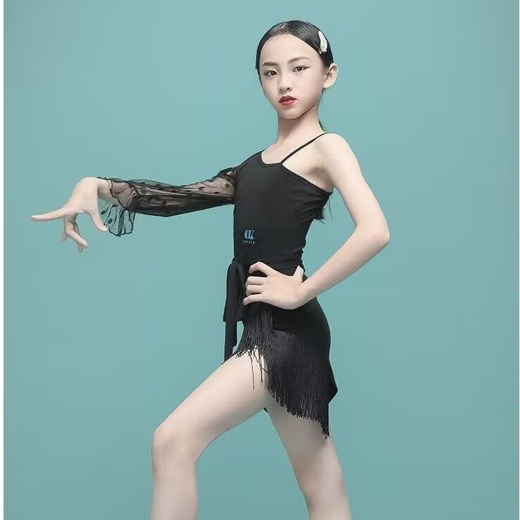 Đầm Khiêu Vũ Nhảy Latin Liền Thân 3.24 Xinh Xắn Cho Bé Gái