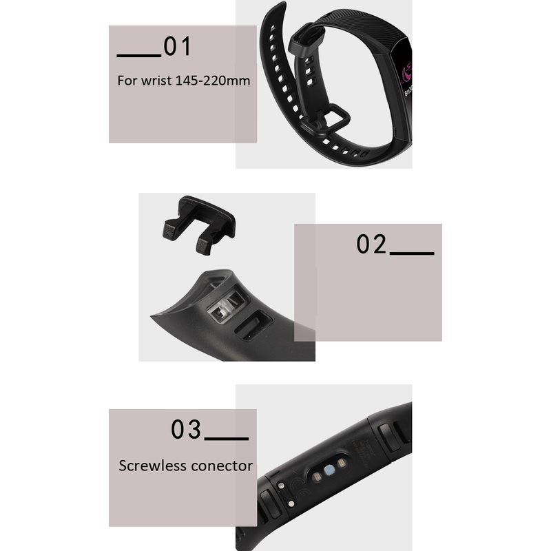 Dây đeo thay thế dây đeo đồng hồ silicon cho honor band 4/4
