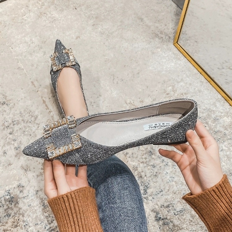 Giày Búp Bê Mũi Nhọn Gót Thấp Mẫu Mới 2023 Size 33-46 Thời Trang Cho Nữ