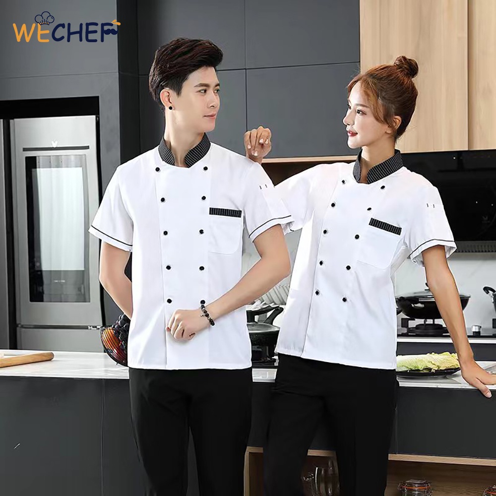 Áo Đầu Bếp Dài Tay Chuyên Nghiệp Dành Cho Nam Và Nữ