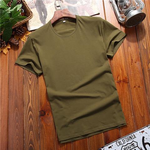 Áo Thun cotton Tay Ngắn Màu Trơn Họa Tiết Rằn Ri Thoáng Khí Thời Trang Mùa Hè Cho Nam