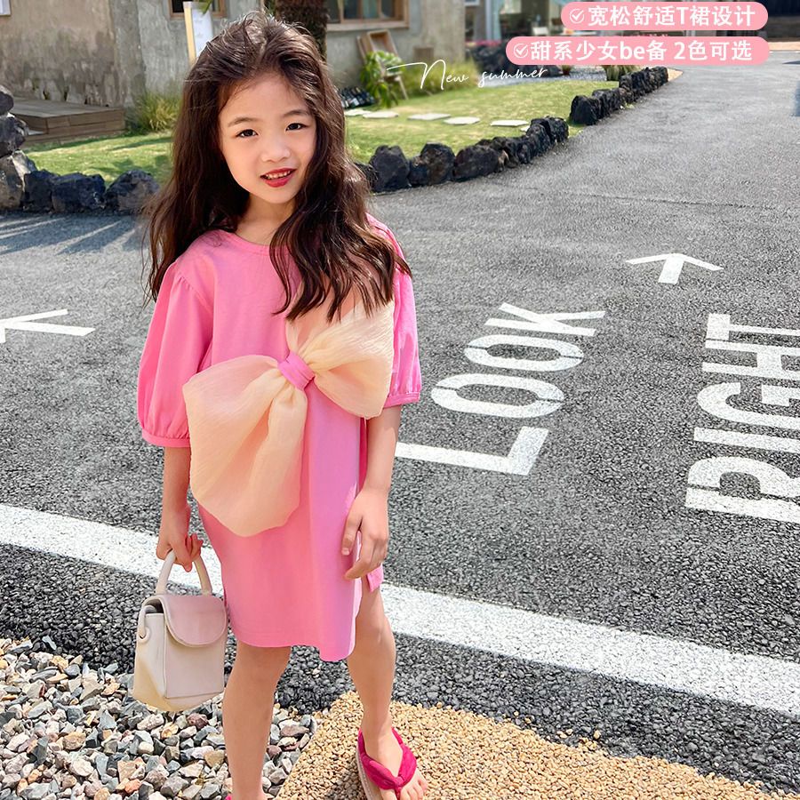 Đầm Thun 100% Cotton Thoáng Khí Mau Khô Họa Tiết Hoạt Hình Thời Trang Mùa Hè 2023 Cho Bé Gái