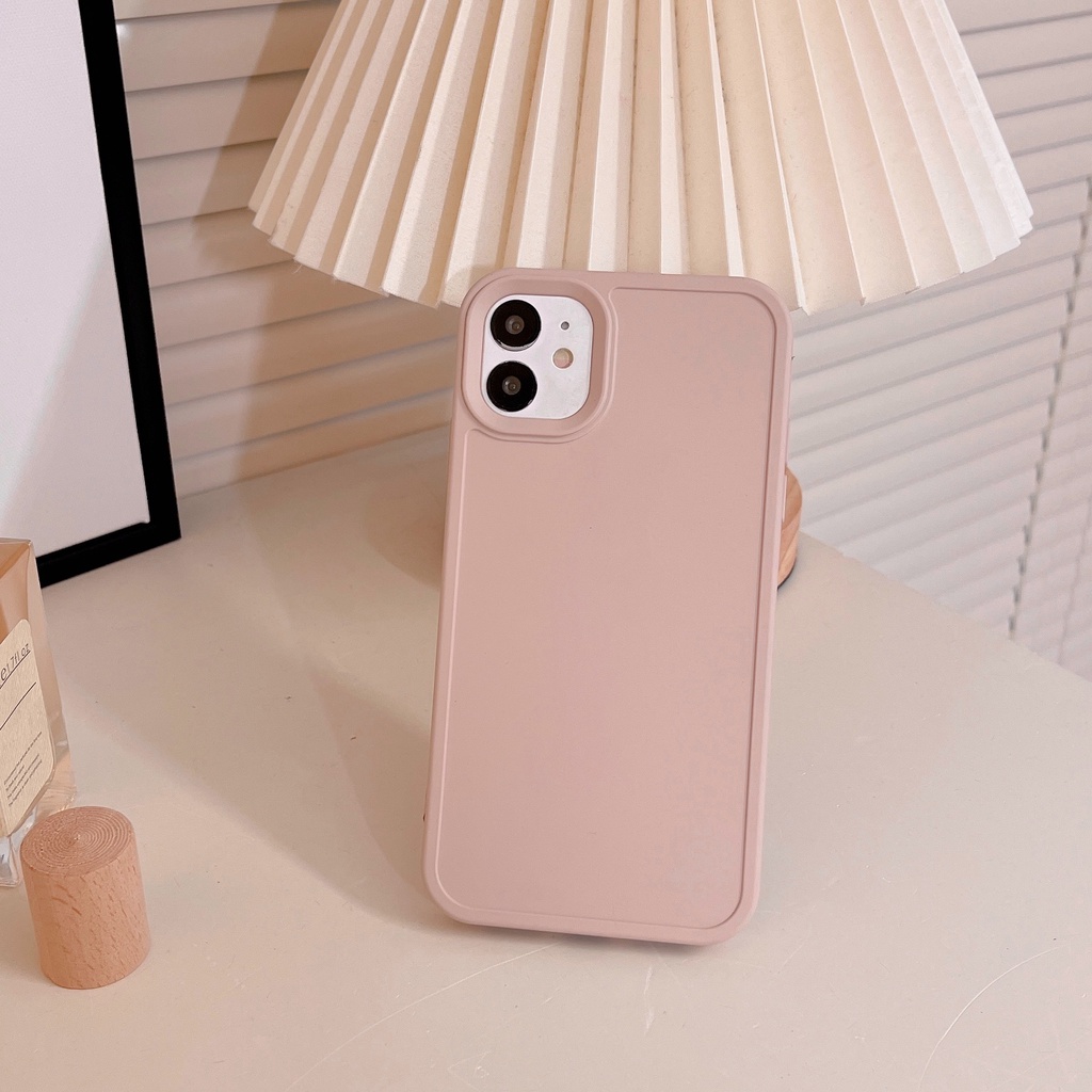 Ốp Điện Thoại TPU Dẻo Màu Trơn Thiết Kế Đơn Giản Thời Trang Cho iPhone 14 13 12 11 Pro Max XS XR 7 8 Plus