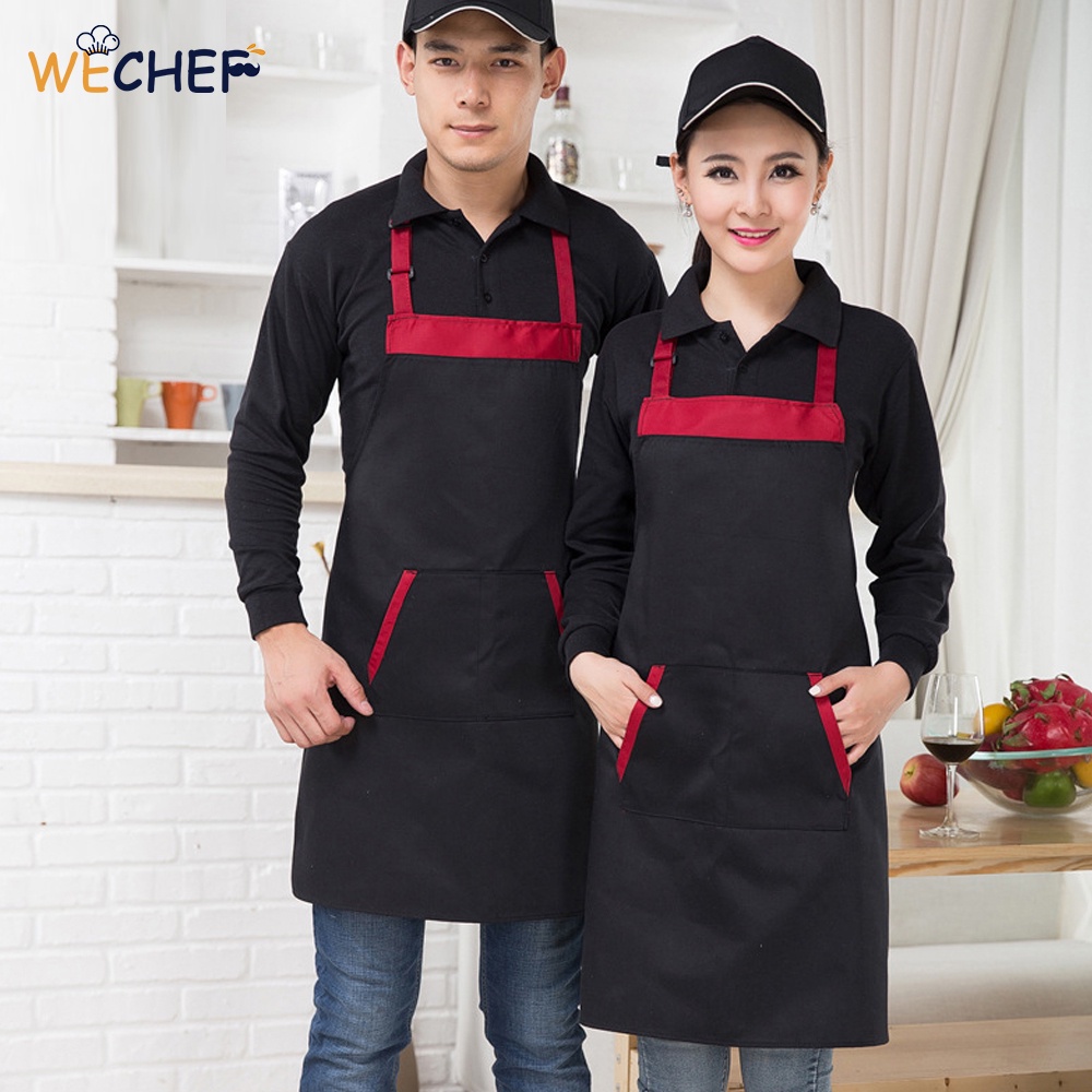 Tạp Dề Nấu Ăn Nhà Hàng Khách Sạn Màu Trắng Đen Thời Trang Cho Nam Nữ
