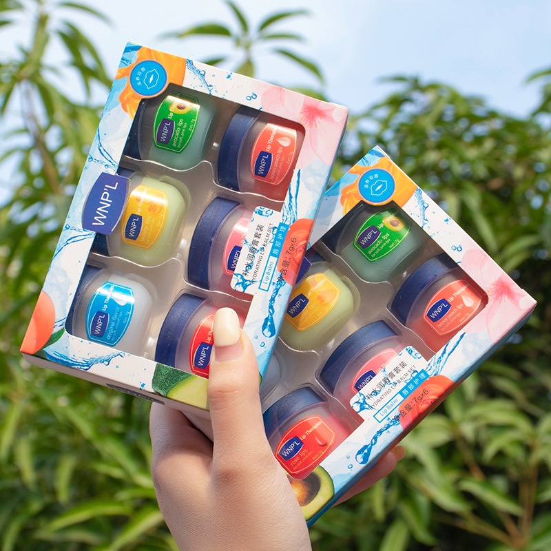 Set 6 Son Dưỡng Môi Cấp Ẩm Và Làm Mờ Đường Viền Môi Cho Nam Nữ