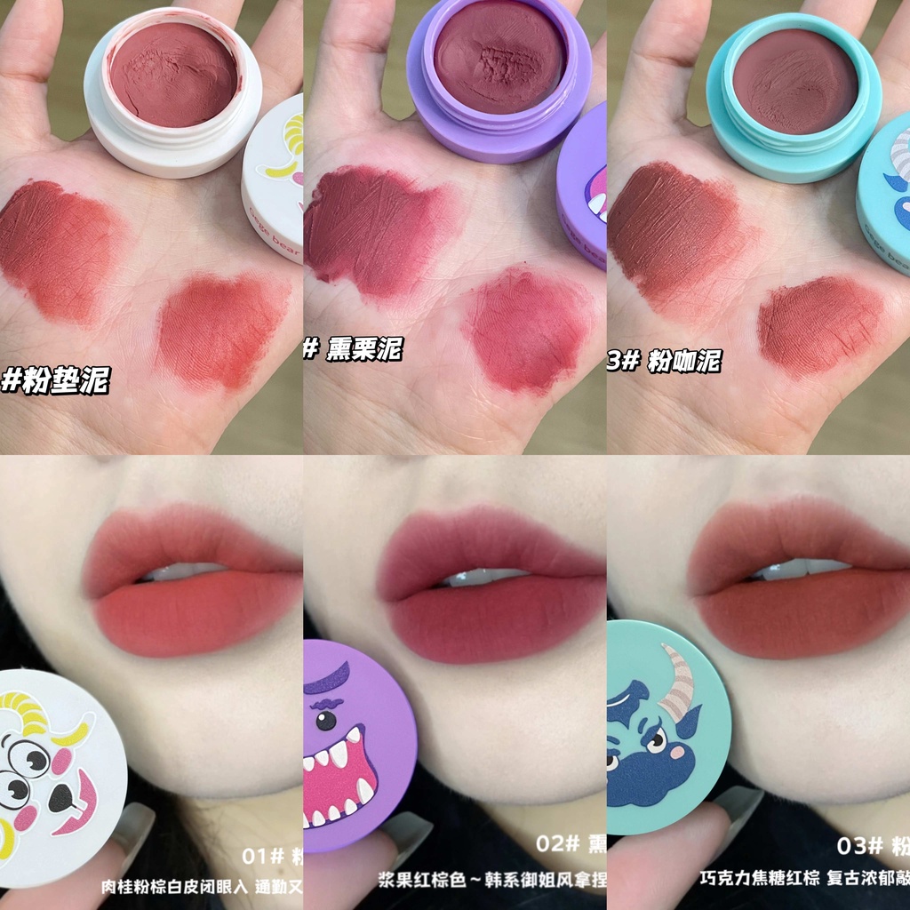 Son Môi Gege bear Tông Nhung Lì Trang Điểm Làm Đầy Môi Lâu Trôi Chống Thấm Nước NO.GX1039