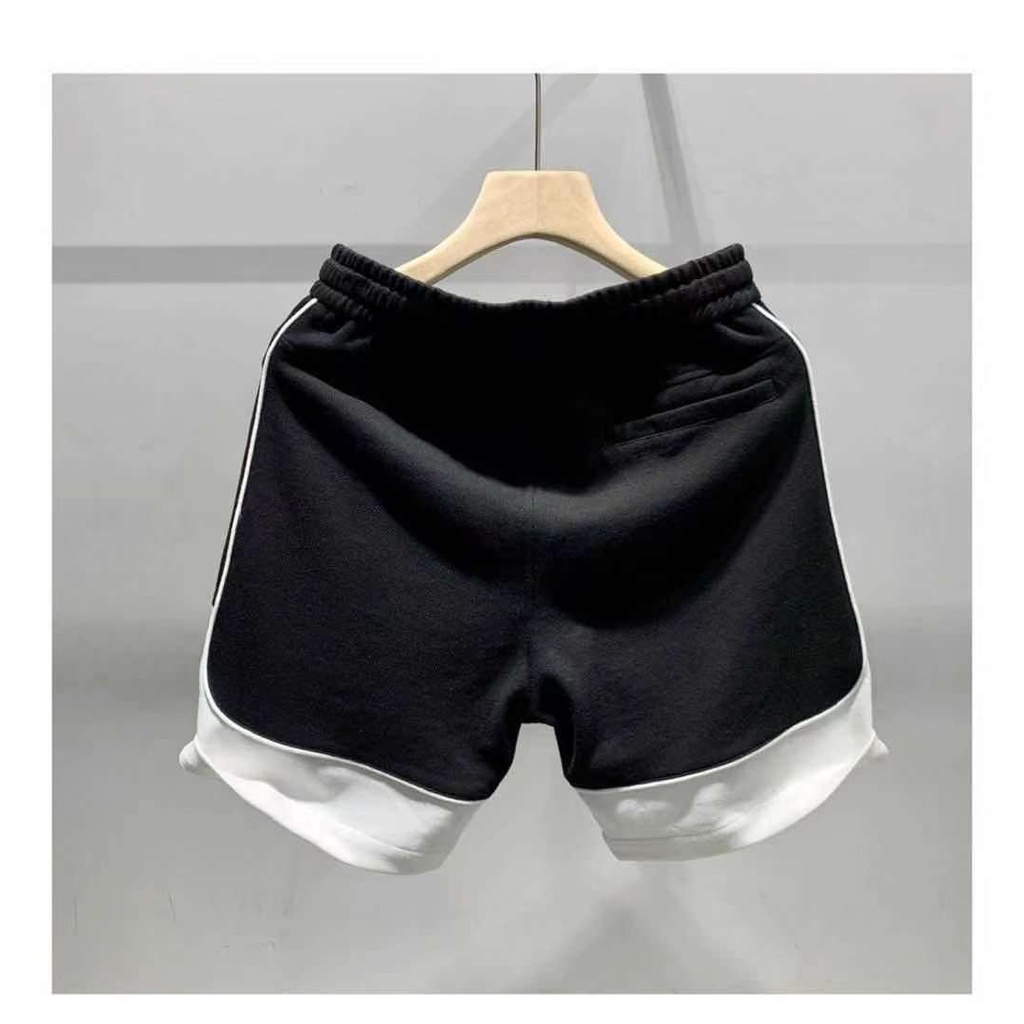 Quần Short Thể Thao In Chữ Phối Màu Sắc Tương Phản Phong Cách Mỹ Thời Trang Mùa Hè Cho Nam
