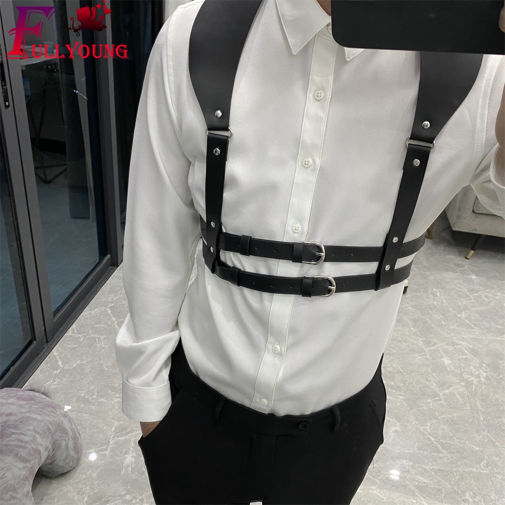 Đai Nịt Ngực Bằng Da Có Thể Điều Chỉnh Cho Nam