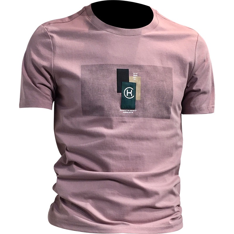 Áo nam Tay Ngắn Cổ Tròn IN Chữ cultivate One 'S Cá Tính