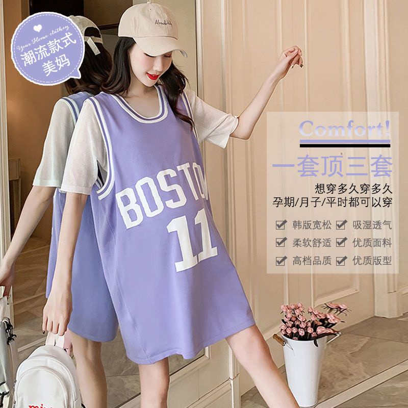 Giới Hạn Thời Gian Bán Chạy Đầm Thun Dài Đến Giữa Mẹ Bầu Tay Ngắn Phong Cách Mới Plus Size