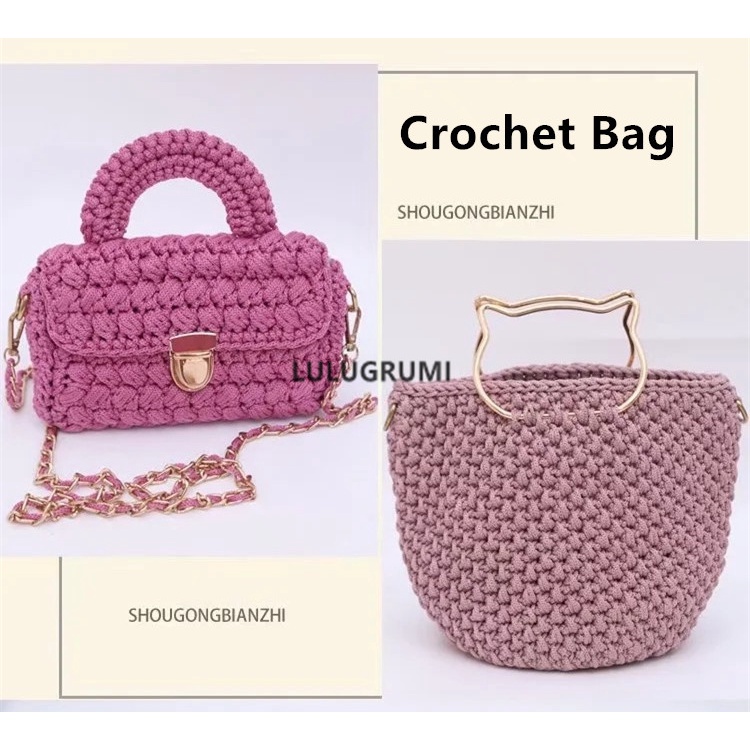 Cuộn Len Móc Dày 3mm Bằng Sợi Nylon Sáng Bóng PP Rỗng Dành Cho Túi Macrame ,chet