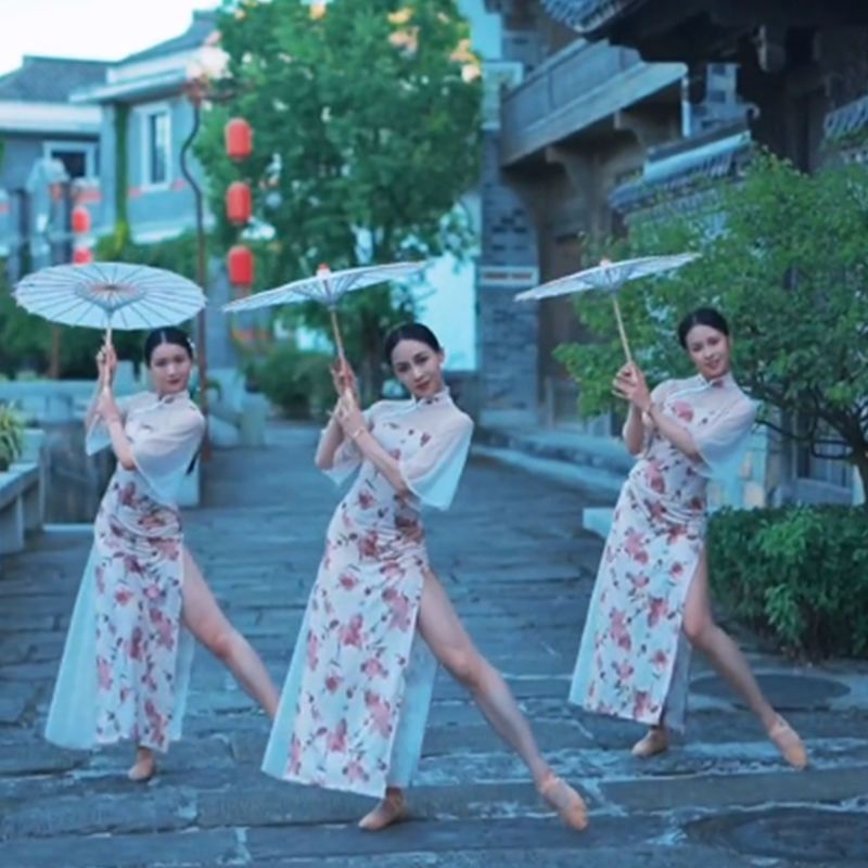 Xia Hui Dù Múa Giấy Dầu 70cm Phong Cách Trung Hoa Cổ Điển