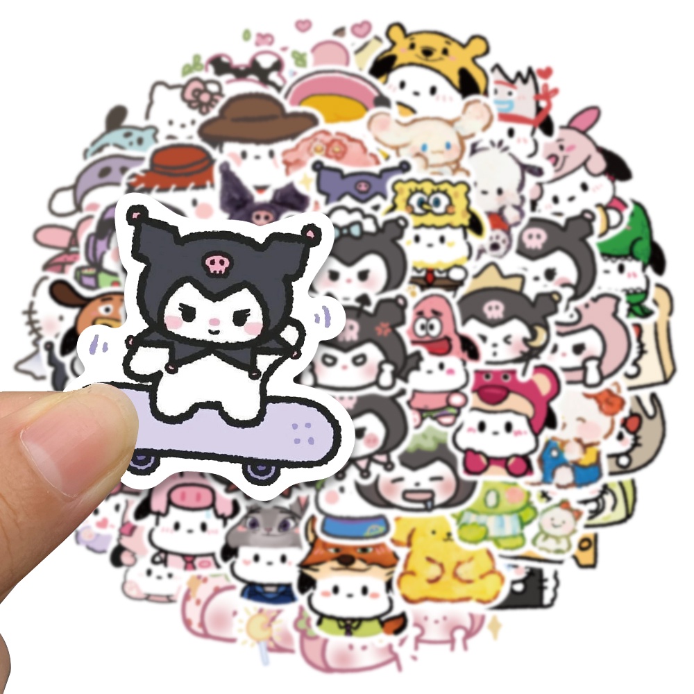 Bộ 56 Miếng Dán Hoạt Hình Sanrio Dễ Thương