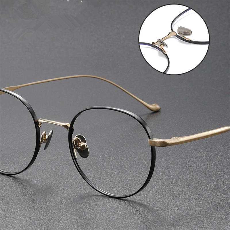 Mắt Kính Gọng Tròn Bằng Titan Thời Trang Dành Cho Cả Nam Và Nữ