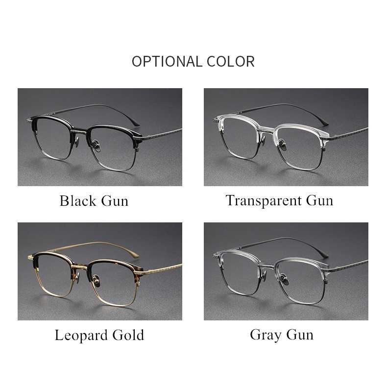 Kính Mát Gọng Vuông Bằng Titan Thời Trang Cho Nam Nữ