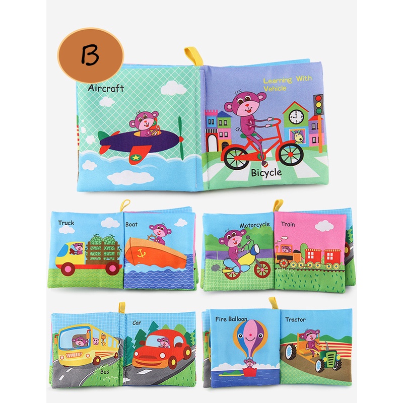 Sách Vải 3D Mềm Mại Có Âm Thanh Vui Nhộn Cho Bé Sơ Sinh