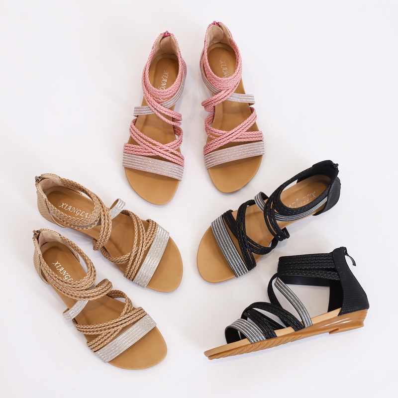 Sandal Đế Xuồng Phong Cách La Mã Thời Trang Mùa Hè Hàng Mới Dành Cho Bạn Nữ A1260-13